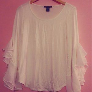 Long Sleeve Blouse Frill Sleeves